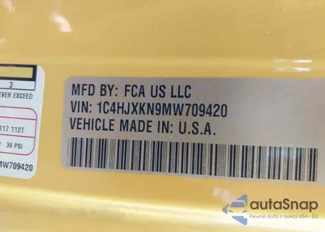 2021 Jeep Wrangler Unlimited Sport Rhd 4X4 from USA, damaged, VIN 1C4HJXKN9MW709420